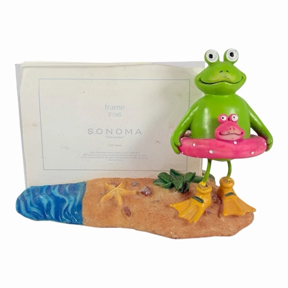 Frog Picture‎ Frame Frog Beach Theme Sonoma 3.5x5in